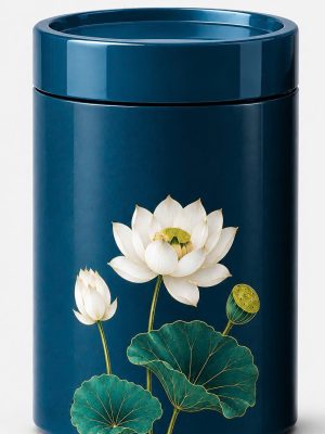 Bình trà sơn mài họa tiết hoa sen ( HTHS – 0118 )